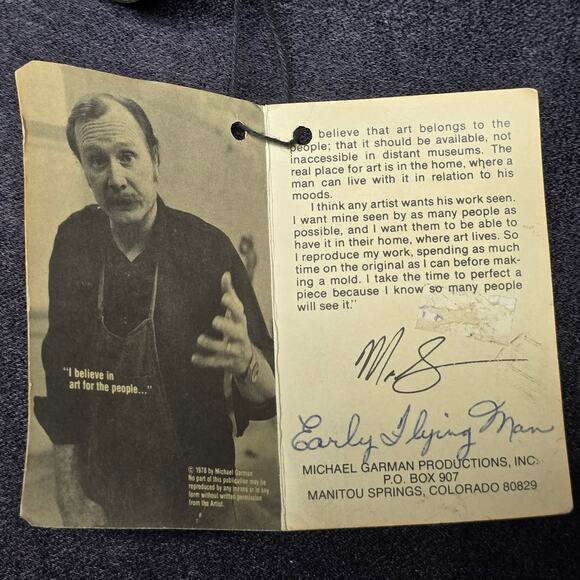 Vintage Aviator Pilot Early Flying Man Sculpture Hand Painted by Michael Garman - Picture 10 of 16